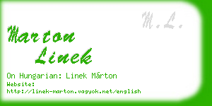 marton linek business card